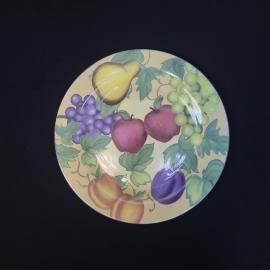 Блюдо винтажное Фрукты  СССР, фарфор, деколь