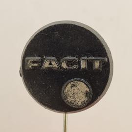 Значок СССР. Facit, круглый логотип, техника. Винтажный значек.