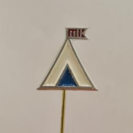 Значок СССР. ЛПК, треугольник с флажком, промышленность. Винтажный значек.