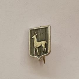 Значок СССР. Герб с оленем, городская тематика. Винтажный значек.