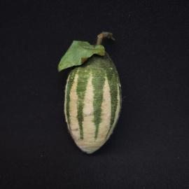 Елочная игрушка винтажная, СССР. Арбуз из ваты с подвесом