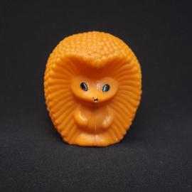 Игрушка пластмассовая винтажная, СССР. Фигурка ежика, оранжевая