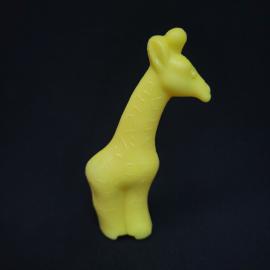 Игрушка жираф резиновая винтажная, СССР. Желтая, для детей