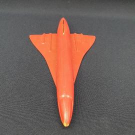 Игрушка винтажная, СССР. Пластмассовый самолет, настольная модель реактивного истребителя
