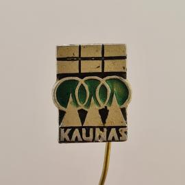 Значок СССР. Каунас, спорт, баскетбол, кольца и сетка. Винтажный значек.