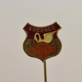 Значок СССР. Lauciene, лебедь, Леднота, Прибалтика. Винтажный значек.