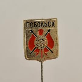 Значок СССР. Тобольск, герб города, туризм. Винтажный значек.
