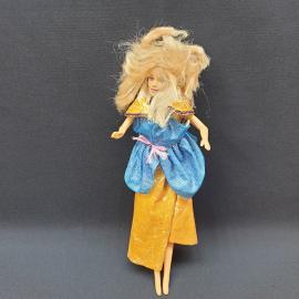Кукла винтажная, СССР. Пластмассовая, в длинном платье с накидкой, светлые волосы