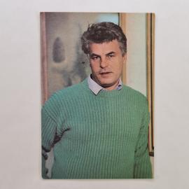 Карманный календарик 1990. Микеле Плачидо, актер кино, портрет. Календарь винтажный
