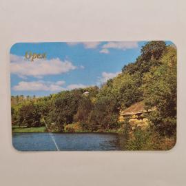 Карманный календарик СССР 1990. Орел, Дворянское гнездо, городской пейзаж. Советский календарь