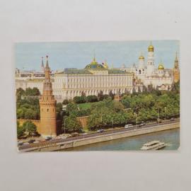 Карманный календарик СССР 1984. Москва, Кремль, городская архитектура. Советский календарь