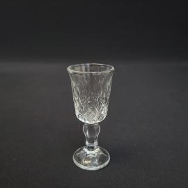 Рюмка винтажная, СССР. Прессованное стекло, на ножке с граненым узором