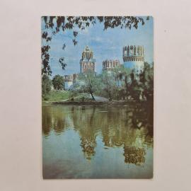 Карманный календарик СССР 1991. Москва, Новодевичий монастырь, архитектура. Советский календарь