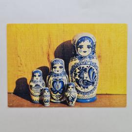 Карманный календарик 1992. Матрешки, народные промыслы. Календарь винтажный из коллекции