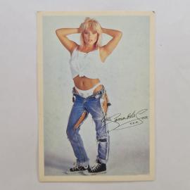 Карманный календарик СССР 1990. Актриса Елесеева Rox, Союзтеатр. Советский календарь