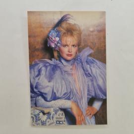 Карманный календарик 1992. Актриса Александра Аасмяэ, кино, портрет. Календарь винтажный
