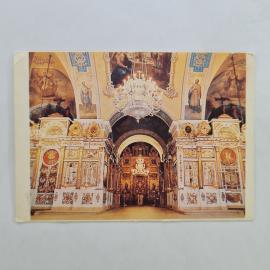 Карманный календарик СССР 1990. Праздничный календарь, интерьер храма, православная тема. Советский 