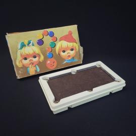 Игра настольная винтажная, СССР. Детский бильярд, набор с игровым полем и шариками
