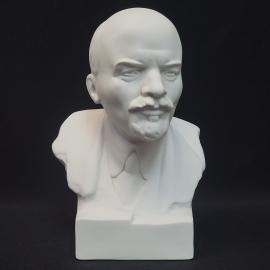 Бюст винтажный, СССР. Ленин, белый фарфор, настольная декоративная скульптура