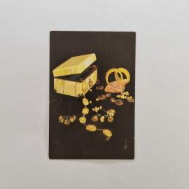 Карманный календарик СССР 1991. Украшения из камней, страхование изделий. Советский календарь