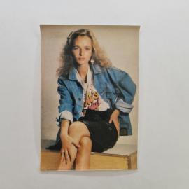 Карманный календарик 1992. Актриса Оксана Фомичева, кино. Календарь винтажный