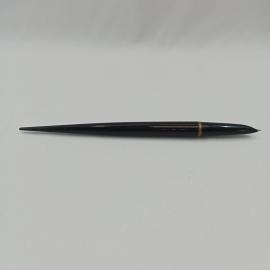 Ручка шариковая винтажная, СССР. Черный корпус с золотистым кольцом, пластмасса