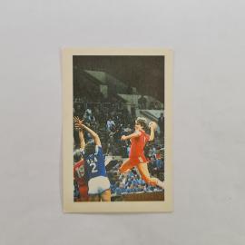 Карманный календарик СССР 1989. Гандбол, матч женских сборных. Советский календарь