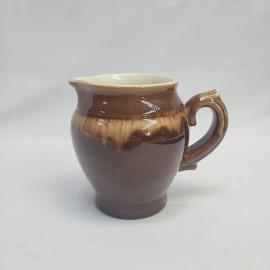 Молочник винтажный, СССР. Керамика, коричневая глазурь, ЗиК Конаково