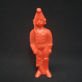 Фигурка винтажная, СССР. Пластмасса, солдат с ружьем, игрушка для кукольного театра