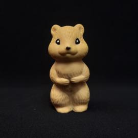 Игрушка винтажная, СССР. Резиновая фигурка зверьа, пищалка, пластизоль, высота 9 см