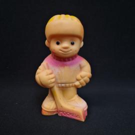 Игрушка винтажная, СССР. Пластизолевая фигурка мальчика, около 12 см