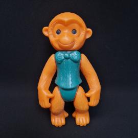 Игрушка винтажная, СССР. Пластмассовая обезьяна с подвижными конечностями, 25 см