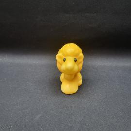 Игрушка резиновая винтажная, СССР. Фигурка львенка желтого цвета для детской игры