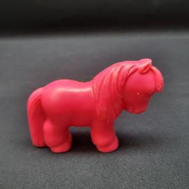 Игрушка винтажная, СССР. Пластмассовая фигурка лошади, красного цвета для детских игр