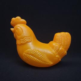 Игрушка винтажная, СССР. Пластмассовая фигурка курицы, полая, декоративная для интерьера