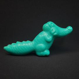 Игрушка винтажная, СССР. Пластмассовый крокодил, фигурка животного для детей