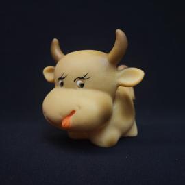 Игрушка резиновая винтажная, СССР. Фигурка коровы для купания или детских игр