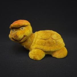 Игрушка винтажная, СССР. Черепаха, флокированная пластмасса, декоративная фигурка