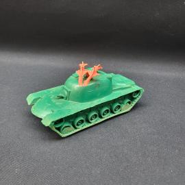 Танк игрушечный винтажный, СССР. Пластмасса, с ракетами, военная техника для детей