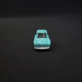 Машинка игрушечная винтажная, СССР. Пластмассовая модель легкового автомобиля голубого цвета
