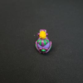 Игрушка винтажная, СССР. Пластмассовая фигурка птицы фиолетового цвета, миниатюрная сувенирная