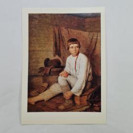 Открытка винтажная, СССР. Репродукция картины А. Г. Венецианова, издательство Правда, 1985