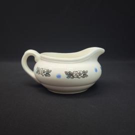 Соусник винтажный, СССР. Фарфоровый, с цветочным декором и клеймом ЗиК Конаково