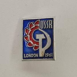 Значок СССР. Лондон 1961, ussr, фестиваль молодежи. Винтажный значек.