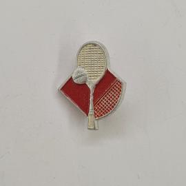 Значок СССР. Теннис, ракетки и мяч, спорт. Винтажный значек.