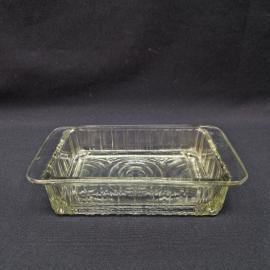 Пепельница винтажная, СССР. Прессованное стекло, прямоугольная форма для стола