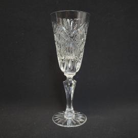 Рюмка винтажная, СССР. Хрусталь, на высокой ножке с алмазной гранью