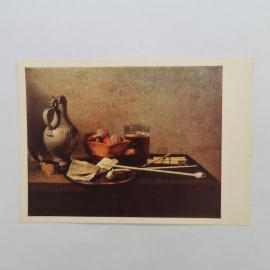 Открытка советская СССР. Натюрморт Питер Клас, голландская живопись, музейное собрание. винтаж