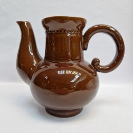 Кувшин винтажный, СССР. Керамика, глазурованный, для воды или молока, коричневый тон