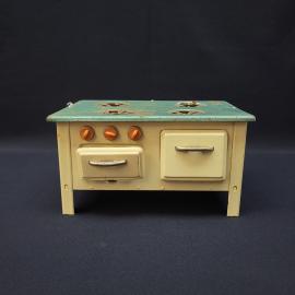 Плита игрушечная винтажная, СССР. Металлическая, для кукольной кухни и детской игры